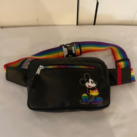 Disney Handbags - Disney Parks Fanny Pack Bag Rainbow Collection Mickey Mouse Belt Waist Women Men